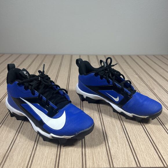 Nike Alpha Menace 4 Shark Mens Football Cleats Sz 6Y Blue Bright White - Picture 1 of 8
